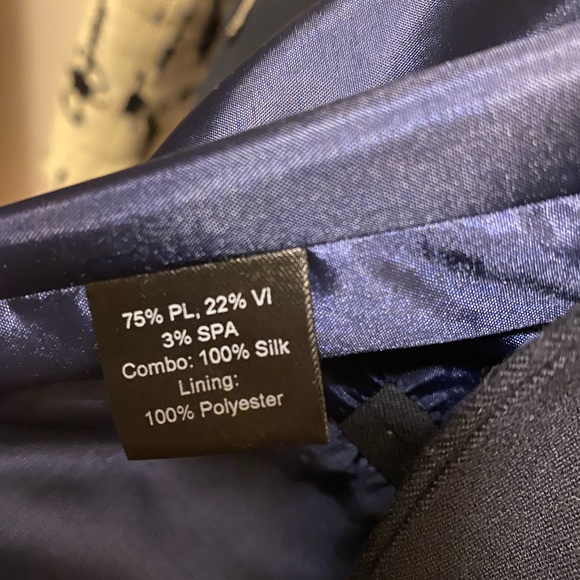 LAVEER blazer Navy with tie dye sleeves, size 6 - Picture 10 of 11